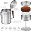 Coffee Percolator with 100pcs Coffee Filters - 12 Cups | Durable Stainless Steel Material Camping Coffee Pot| Brew Coffee On Fire, Grill or Stovetop | Ideal for Home, Camping
