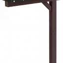 Colingmill Mailbox and Post Combo, Brown Wooden Mailbox Post for Outdoor Home Yard Classic Style