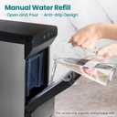 Gevi V2.0 Countertop Gemi Nugget Ice Maker with Viewing Window | Self-Cleaning Pebble Ice Machine | Open and Pour Water Refill | Stainless Steel Housing | 16.7''H Fits Under Wall