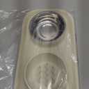 Waterproof Silicone Cat Food Bowls, Stainless Steel & Silicone Slow Feeder Double Bowls, Non-Skid & Non-Spill Raised Edge, Food and Water Feeder for Cat and Puppy (Silicone Mat-15x8.3in, Beige)