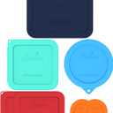 Sophico 7-Pack Silicone Lids for Pyrex Freshlock and SNAPWARE Glass Bowls - Airtight, Leakproof, Freezer/Dishwasher/Microwave Safe Replacement Rectangle CoversGlass bowls not included