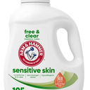 ARM & HAMMER Sensitive Skin Free & Clear Liquid Laundry Detergent, 105 fl oz, 105 Loads