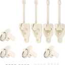 Coolaroo Replacement Parts Shade Tie Downs and End Cap with Ring Kit, Weather Resistance, Compatible with Coolaroo Exterior Roller Shade, Outdoor Blinds(Sand,2 Set) (Beige)