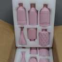 TBWIND Blush Pink Glass Bud Vase Set of 12 Mini Vintage Vases for Flowers, Centerpieces, Wedding & Home Dcor