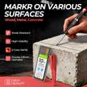 Nicpro CP5000 Magnetic Carpenter Pencils with Sharpener, 2.8mm Construction Pencil+10 Refill, Deep Hole Marking Pencils, Woodworking Pencil with Magnetic Pickup Tool, Carpenter Tools for Architect-Red