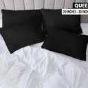 Utopia Bedding Queen Pillow Cases - 12 Pack - Envelope Closure - Soft Brushed Microfiber Fabric - Shrinkage and Fade Resistant Pillow Covers Queen Size 20 X 30 Inches (Queen, Black)