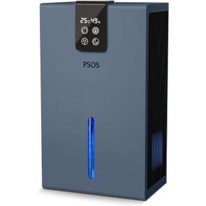 Dehumidifier, Dehumidifiers for Home, 98 OZ Water Tank, (1000 sq.ft) Quiet Dehumidifier for Basement Bedroom Bathroom with Humidity Display, Auto Shut Off, Relaxing 7 Color Ambient Light(Slategray)