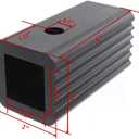 DEF 2" to 1-1/4" Hitch Receiver Adapter for Standard Hitch Adapter 2'' to 1 1/4'' Billet Aluminum (2" to 1-1/4")