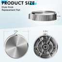 W11675852 W11328381 Dryer Washer Control Knob Compatible With Whirlpool Maytag Washer Dryer Timer Control Knob, Replace for 4980008, AP7215386, PS17216137