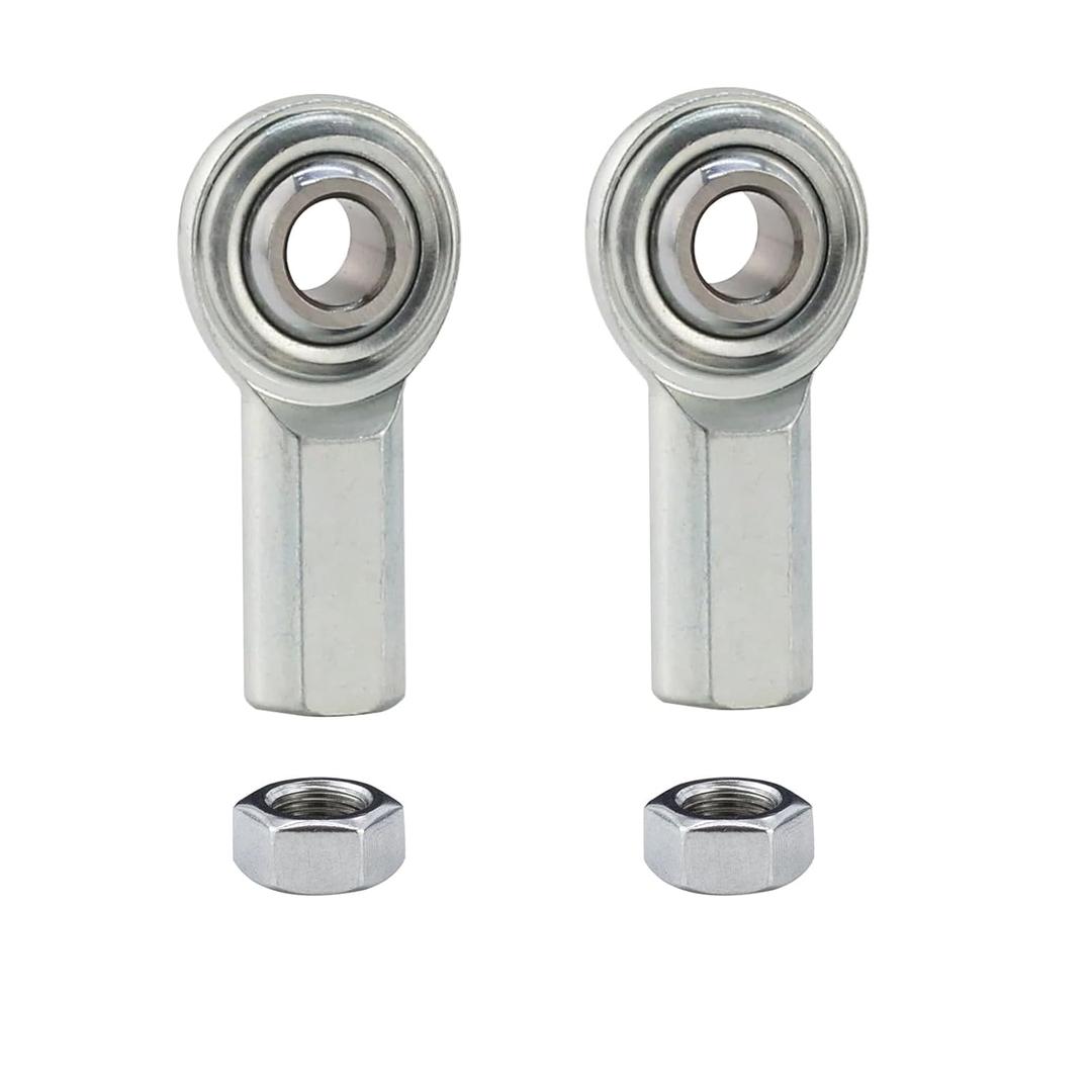 CF6 Rod End Bearing Heim Joints, 3/8 x 3/8-24 Right Hand Female Thread Heim Joint with Jam Nuts 2pcs