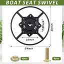 Blulu 24 Inch Heavy Duty Recliner Chair Sofa Swivel Ring Base Kit Replacement with 10 Inch Swivel Late Chair Replacement Parts 360 Degrees Rotate Bottom Mechanism Lazy Susan Hardware for Barstools