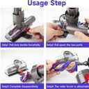 2 Pack Compatible with Dyson vacuum cleaner roller brushes V7 V8 V10 V11 V15 V10S and V12 models (blue washable nylon bristles)