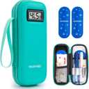 YOUSHARES Insulin Cooler Travel Case with Temperature Display - Refrigerated Medicine Cooler Travel Case Diabetic Travel Case with 2 TSA Approved Ice Pack for Trip and Daily