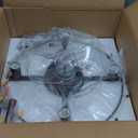 20 Inch Brown Crystal Fandelier Ceiling Fan with Light, Vintage Brown Ceiling Fans with Lights Remote Control, Caged with 6 Speeds for Bedroom, Nursery, Living Room