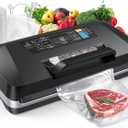 95kPa Food Vacuum Sealer Machine, 230W Automatic Food Sealer for Sous Vide, 10-in-1 Preset Modes with Double Heat Seal, Built-in Cutter & Starter Kit for Meal Prep and Storage