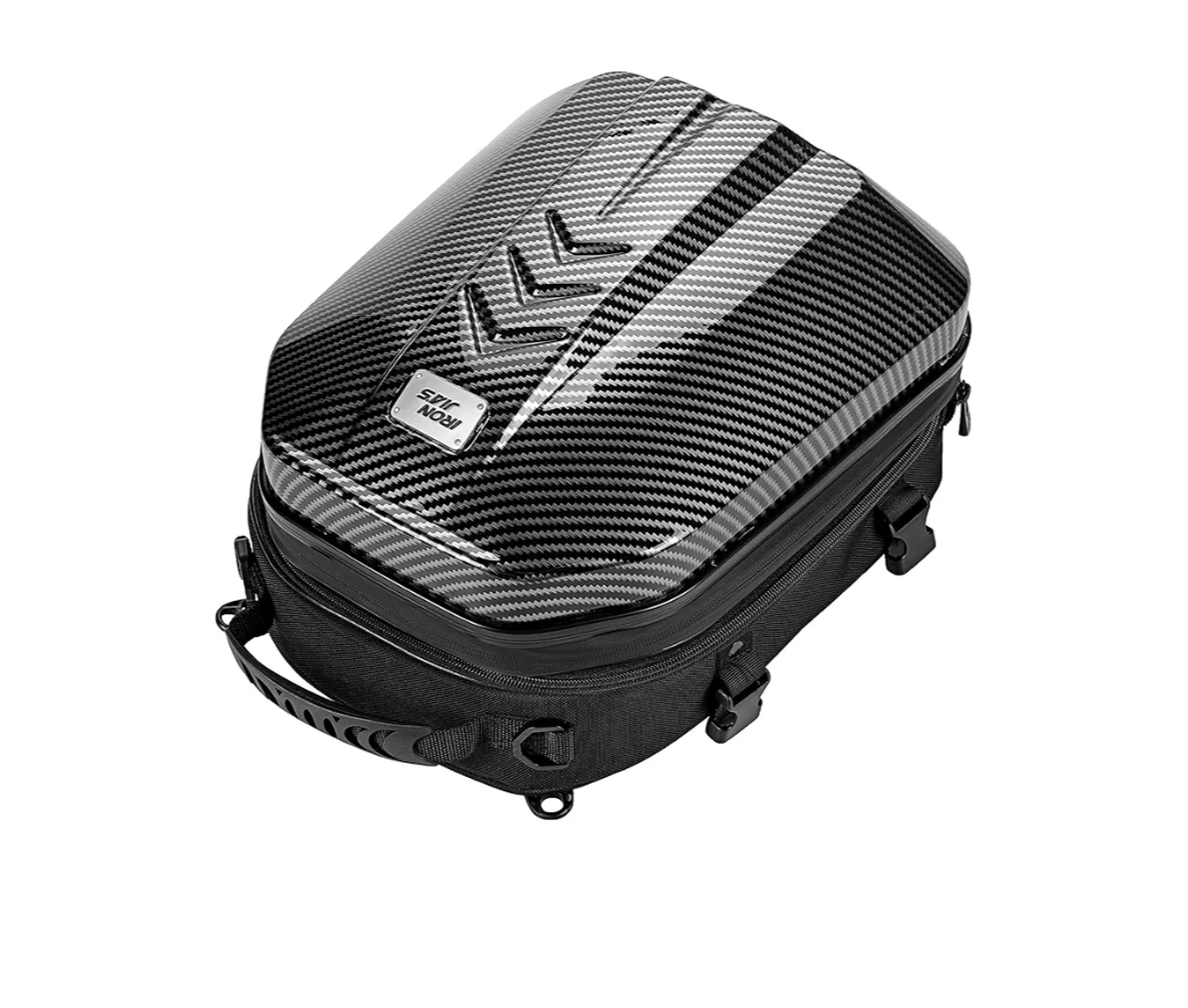 Grapelet Motorcycle Tail Bag Backpack Waterproof ABS Hard Shell Motorbike Luggage Bags Helmet Bags with Expandable Storage 24L-35L