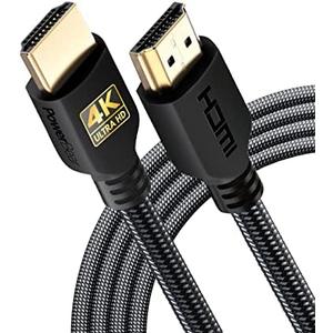 PowerBear 4K HDMI Cable 10 ft [2 Pack] High Speed, Braided Nylon & Gold Connectors, 4K @ 60Hz, Ultra HD, 2K, 1080P, ARC & CL3 Rated | for Laptop, Monitor, PS5, PS4, Xbox One, Fire TV, Apple TV & More