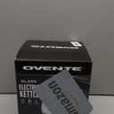 OVENTE Electric Kettle, 1.5L Borosilicate Glass Countertop Water Heater and Boiler for Coffee or Tea, BPA-Free, Auto Shut-Off, Boil-Dry Protection, Removable and Washable Spout Filter, Black KG83B (1.6 Quarts)