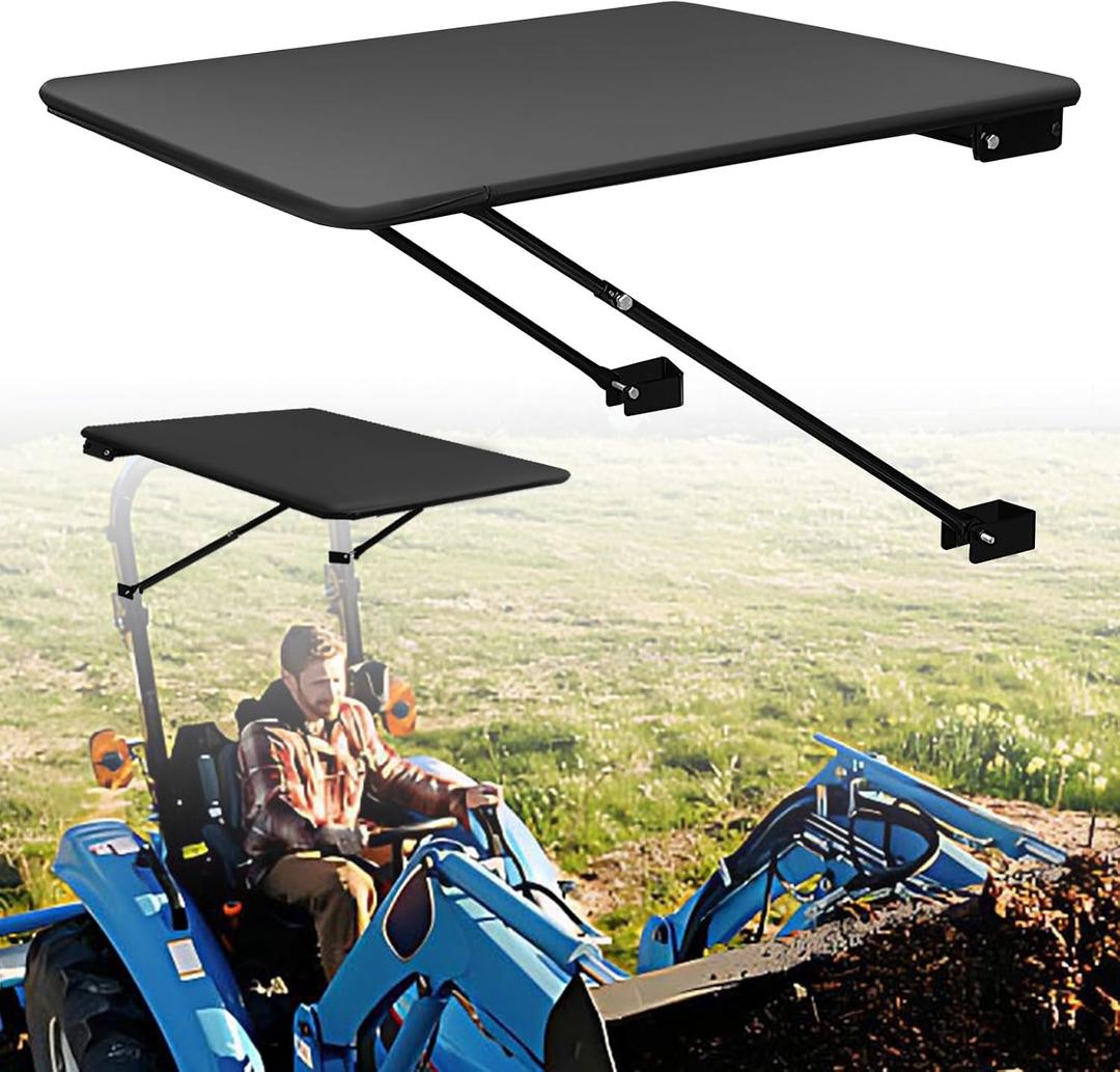 Universal Tractor Canopy for ROPS UV-Resistant Sunshade for Compact Tractors, Riding Mowers, Zero Turn Mowers & Lawn Tractors Easy Bolt-On Installation, Medium
