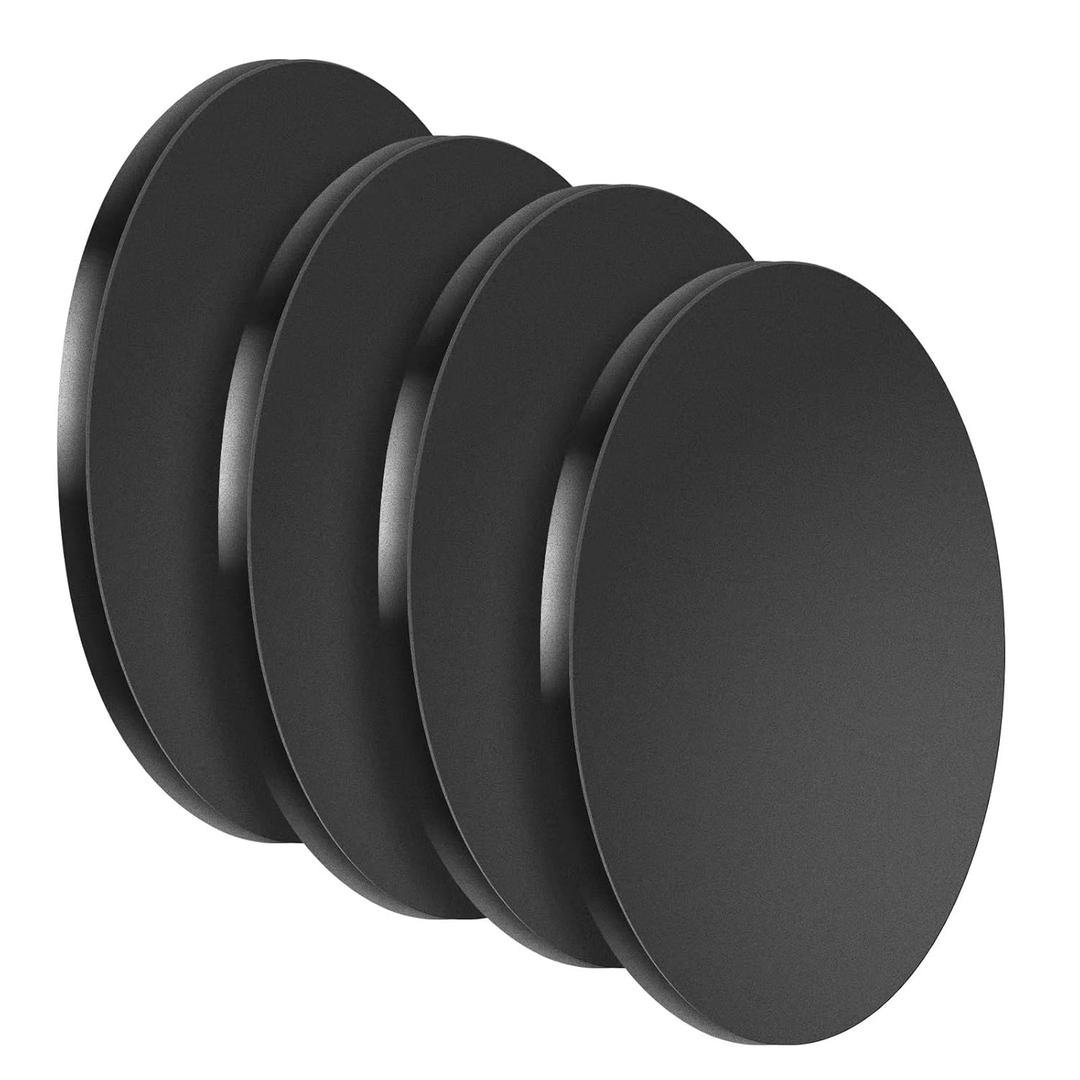 1/4 Round Steel Plate Base 3 inch Diameter, A36 Steel Plates Sheet Hot Rolled Weldable Circle (4 Pack)