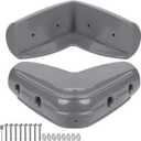 Corner Dock Bumper Fender, Marine Corner Dock Fender Guard, Soft UV-Resistant Marine-Grade Vinyl, Inflatable Protection, 10-Inch x 10-Inch, 2-Pack, Gray