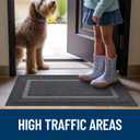 OLANLY Front Door Mat Indoor Outdoor Entrance, Waterproof All-Season, All-Weather Doormat, Sturdy Natural Rubber, Fade Resistant, Low Profile, Easy Clean Patio Porch Entryway Mat, 29.5x17, Grey