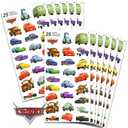 Disney Cars Stickers for Toddlers Kids Adults Set ~ Bundle Includes 300 Disney Cars Stickers on 12 Party Favor Sheets (Disney Cars Party Supplies Decorations)