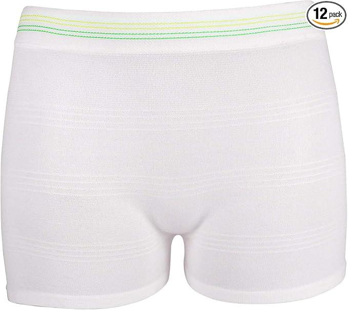 12 Pack Mesh Underwear Postpartum Must Have Hospital Provide Washable Breathable Undies for Delivery, Surgical,Traveling (L/XL(1339 in)) White