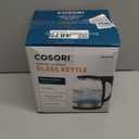 Cosori Electric Kettle, No Plastic Contact With Water, Wide Mouth For Easy Cleaning, Auto Shut Off, 1.7L Tea Kettle & Hot Water Boiler, Water Heater & Teapot, Borosilicate Glass, Black, 1500W