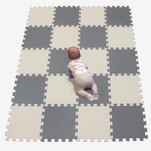 YIMINYUER 20 Tiles (30cm30cm1cm Each Tile) Baby Soft Puzzle Play Mats, Kids Thick EVA Foam Floor, Toddlers & Children's Soft Interlocking Mat R10R12G301020 (142114CM, Beige Gray)