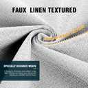 2 Panels 100% Blackout Linen-Textured Curtains, Thick Thermal Insulated Grommet Drapes with Subtle Herringbone Weave, Luxury Decor for Bedroom/Living Room, 54 x 84 Inches, PurWhite