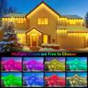 RaThun 200ft Permanent Outdoor Lights for House, App & Remote Control, RGB Smart Eaves Lights IP68 Waterproof for Christmas, Holiday, Daily Decor, 100LEDs