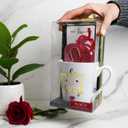 VOTUM Teacher Appreciation Gift for Women or Men - Bundle Includes Mug, Writing Pad, Apple-Shaped Pen and Sticky Notes, Jumbo Gold Paper Clip - Heart Coffee Cup - Teacher Appreciation Week Thank You
