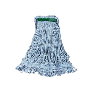 Rubbermaid Commercial Products Super Stitch Medium 20 OZ Blend Wet Mop, 1" Headband, Blue, for General Purpose Cleaning of Hard Floors Including Hardwood/Tile/Concrete