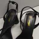 RIBONGZ Block Heels Prom Heeled Sandals for Women Chunky Square Open Toe Strappy High Heels Ankle Strap Wedding Bridal Shoes High Heel Sandals for Party Dress (8.5, Black)