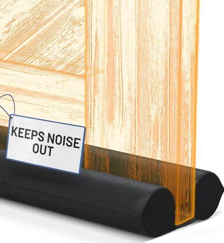 Everlasting Comfort Under Door Draft Stopper - Under Door Sound Blocker, Soundproofing, Blocks Cold Air, Hot Air & Noise, Easy Install, No Adhesive - Gap Filler , Sound Proof Bottom Seal 30"-36"