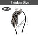 2PCS 1920s Headbands for Women Rhinestone Floral Leaf Flapper Headpiece 20s Vintage Flapper Headband Crystal Beaded Leaf Hairband Hair Accessory for Women Costume Prom Party Retro