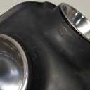 Hubulk Pet Dog Bowls 2 Stainless Steel Dog Bowl with No Spill Non-Skid Silicone Mat + Pet Food Scoop Water and Food Feeder Bowls for Feeding Small Medium Large Dogs Cats Puppies (M, Black)