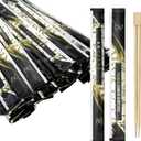 Soeos 50 Chopsticks Disposable Bulk - Natural Wooden Chopsticks & Bamboo Chopstick for Sushi, Takeout, Party - Smooth, Individually Wrapped Single-Use Chopstick (Approx.50 Pairs) (9 Inch)