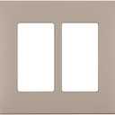 Leviton Renu Two-Gang Screwless Snap-On Wallplate, REWP2-CA, Caf Latte