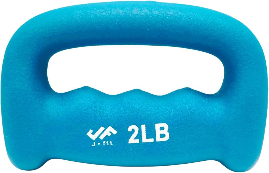 JFIT Neoprene D-Grip Dumbbell Weight, 2LB, 2 Pound