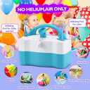 AGPTEK Electric Air Balloon Pump, 110V 600W Rose Red Portable Dual Nozzle Inflator/Blower for Party Decoration