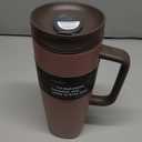 Owala SmoothSip Slider Stainless Steel Insulated Travel Mug with handle, 100% Leak Proof, For Hot and Cold Drinks, Travel Friendly with Sliding Lock Lid, 24 oz, BPA Free, Leak Proof, Cozy Cocoa