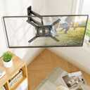 monTEK Full Motion TV Wall Mount for 2365 Inch Flat & Curved TVs and Monitors, Swivel & Tilt Articulating Bracket, Max VESA 400x400mm, Holds up to 77 lbs, Perfect Center Design