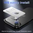 for iPhone Air Lens Protector[Shatterproof 9H Tempered Glass] [1:1 Invisible Ultra Clarity Cover,Black