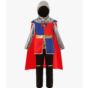Kids Medieval Knight Costume for Boys Halloween Party Dress Up, S