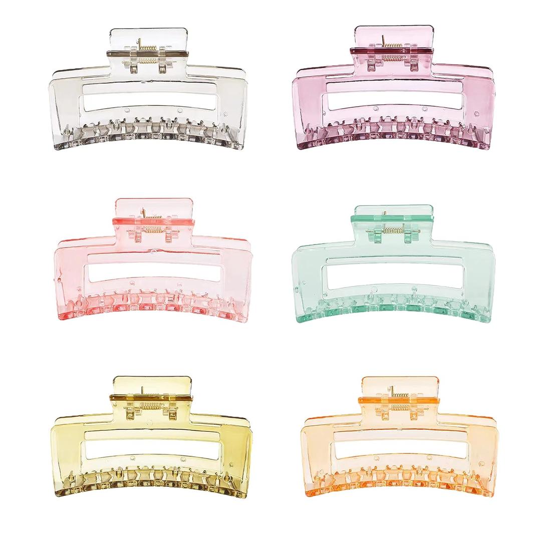 Jelly Hair Clips,Acrylic Black Hair ClipsWonderful Gift,Strong Hold Claw for Women Thick Hair & Thin Hair,Cute Color