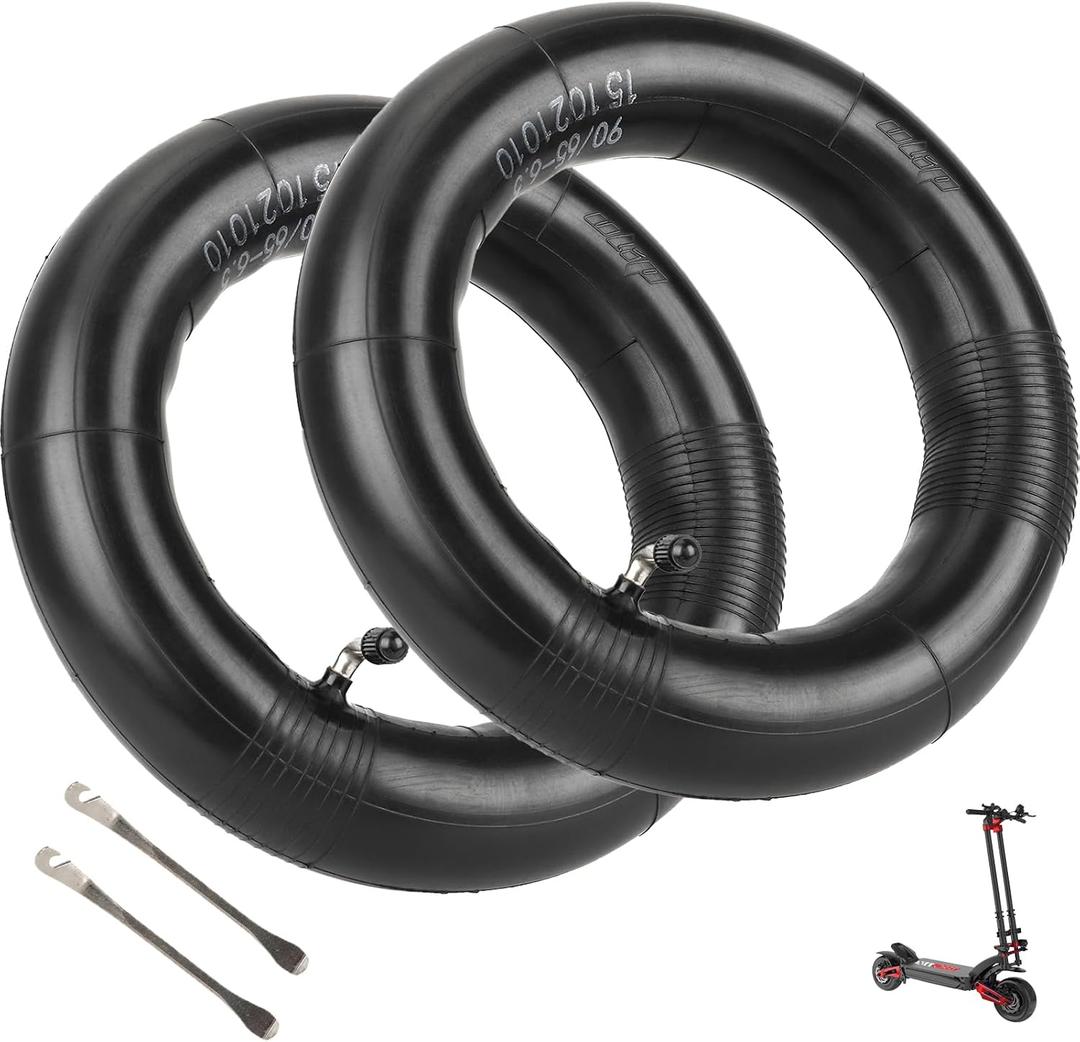 MIMIRACLE 90/65-6.5 Replacement Inner Tubes Compatible with Dualtron Thunder, Speedual Plus, Zero 11X 11-Inch Electric Scooter Tubes with 90-Degree Bent Valve Stem (Fits 110/90-6.5, 110/50-6.5)