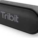 Tribit XSound Go Bluetooth Speaker, 16W Portable Wireless Speaker with Loud Sound, 24H Playtime, IPX7 Waterproof, Custom EQ, XBass, BT5.3, TWS Pairing, Type-C, Outdoor/Home/Travel/Beach/Shower (Black)
