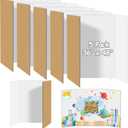 5 Pack Trifold Poster Board Bulk, 36" X 48" White Presentation Display Board, Large Tri Fold Poster Corrugated Cardboard for Displaying Photo, Science Fair, School Project, Event and Competition